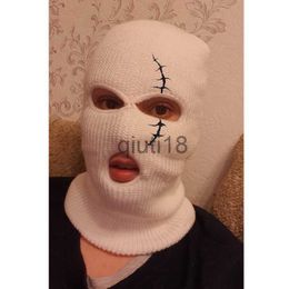 Beanie/Skull Caps Fashion Face Masks Neck Gaiter Cool Scar Knitted Hat Full Face Cover Ski Mask Men Women Winter Warm Balaclava for Outdoor Sports Caps 230717 x0922