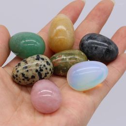 Decorative Figurines Natural Yoni Egg Shaped Stone Easter Colored Home Decoration Opal Quartz Amethyst Sphere DIY Citrine Decor Crafts