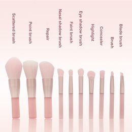 Makeup Brushes Tools Newest! 10pcs Soft Fluffy Set Pink Cosmetics Blush Concealer Powder Brush Eyeshadow Blending 230922