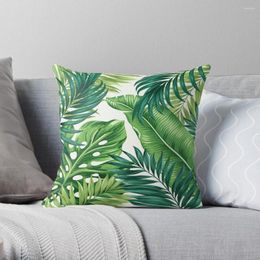 Pillow Green Tropical Leaves Throw S Cover Decorative Sofa