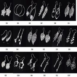 Fashion Jewelry Manufacturer mixed 50 pcs a lot earrings 925 sterling silver jewelry factory Fashion Shine Earrings 1271284C