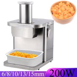 220V Commercial Electric Vegetable Dicing Machine Carrot Potato Onion Granular Cube Cutting Food Processor