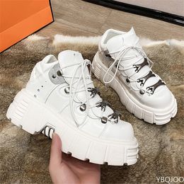 Boots Punk Womens Ankle Fashion Casual New Rock Female Chunky Shoes Metal Decoration Motorcycle Women Platform 230922