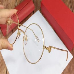 New fashion designer frame round k gold retro vintage style 0158 unisex optical glasses outdoor style can do prescription glasses242E