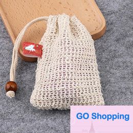 Neatening Mesh Soap Saver Pouches Holder For Shower Bath Foaming Natural Bath Bag Sisal Shower Soap Bag Quality