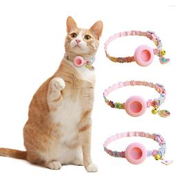 Dog Collars Pet Collar Fashion Pendant Adjustable Lace Flowers Cat Neck Strap Locator Cover With Crisp Bell For Daily Collocation