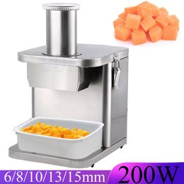 200W Commercial Electric Vegetable Dicing Machine Radish Carrot Potato Onion Granule Cube Cutting
