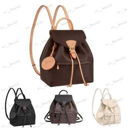 Evening Bags Designer Bag backpack MONTSOURIS PM elegant women genuine cowhide leather emobss canvas buckle backpack satchel purse shoulder bag T230922