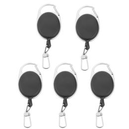 5pcs Retractable And Extendable Keychain Multifunctional Snap Key Holder2379