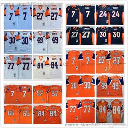 Retro Men 7 John Elway Football Jerseys Peyton Manning Champ Baile Steve Atwater Terrell Davis 49 D.smith 57 T.Jackson Gary Zimmerman Karl Mecklenburg Shannon Sharpe