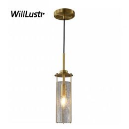 Creative Cracked Glass Pendant Lamp Luxury Copper Suspension Light Hotel Cafe Bar Staircase Villa Hanging Ceiling Chandelier