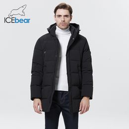 Mens Down Parkas Winter Jacket MidLength Fashionable Hooded Cotton Coat Clothing Thicken Warm Brand MWD22805I 230921