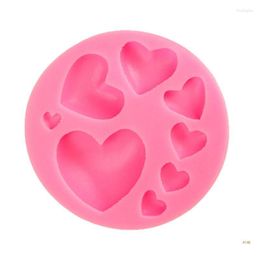 Baking Moulds 41XB 3D DIY Heart Fondant Mould Decorating Cake Craft Sugar Chocolate Silicone Mould