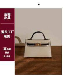 A Kaily Luxury Bag High fixed head layer cowhide Second Generation Mini Genuine Leather Women's Crossbody Handheld Small Panda Color