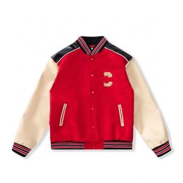 2023 tide Mens Designer jacket men coats flight jacke Baseball uniform Letter C embroidery PU leather comfortable Pearl clasp fashion Men's Outerwear