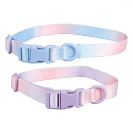 Dog Collars Fashionable Colourful Collar Adjustable Durable Comfortable Polyester Pet For Outdoors Decoration