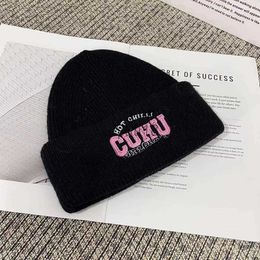 Beanie/Skull Caps Classic CHUU Letter Knitted Hat Embroidered Women's Designer Beanie Cap Fashionable Personalized Warm Hat x0922