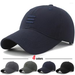 Ball Caps 4 Colours Fashion Baseball Cap Outdoor Sport Casual Cotton Snapback Hats For Men And Women Three Bars Dad Design