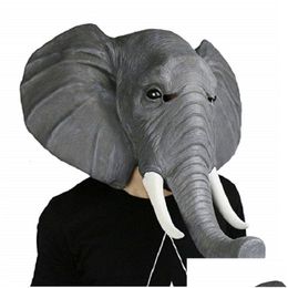 Party Masks Halloween Animal Costume Elephant Mask African For Face Fashion Masquerade 2023 Cosplay 230705 Drop Delivery Home Garden Dhjuy