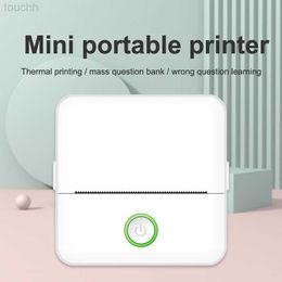 Printers Mini Thermal Label Printer Smart Pocket Portable Photo Printer Wireless Bluetooth Adhesive Miniprint Printing Paper Pink White L230921 L230923