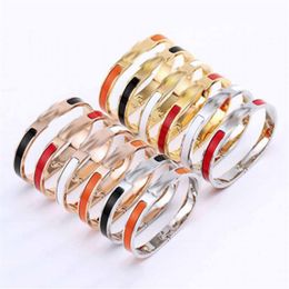 Steel Buckle Bangle Fashion Colorful Women's Bracelet Width 8mm Length 17CM Bracelets with Gift Box 71120B2059