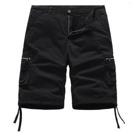 Men's Pants Mens Solid Color Personality Design Simple Cotton Fashion Stitching Shorts Overall Washed Loose Thin