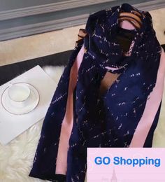 European and American Letters Artificial Cashmere Scarf Women's New Fashion Double-Sided Shawl Artistic Youth Warm Thickened Scarf