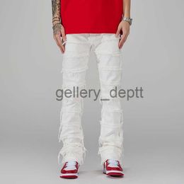 Men's Jeans 2023 Punk Stacked White Straight Y2K Grunge Jeans Pants Men New Fashion Hip Hop Kpop Women Cotton Old Long Trousers Ropa Hombre J230922