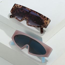 Sunglasses DCF 2023 Fashion Shield Women Men Gradients Lens Colourful Frame Leopard Black Vintage Brand Designer Trend UV400