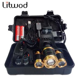 Head lamps Zoomable 13000LM LED Headlamp Head Lamp Portable Light Flashlight Torch Lanterna Fishing+18650 Battery+Charger+Packing Box HKD230922