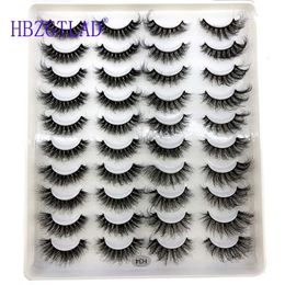 False Eyelashes 20 Pairs Thick 3D Mink False Eyelashes Natural Long Wispies Bushy Fluffy Lashes 1825mm Reusable Eye Makeup Beauty Extension 230921