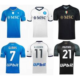 2023/24 Napoli Soccer Jerseys 2024 MARADONA H. LOZANO POLITANO SIMEONE ZIELINSKI LOBOTKA Uniform Mens KVARATSKHELIA DI LORENZO MINJAE ELMAS Shirt Kids kit