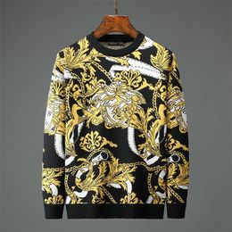 Luxury Mens Womens Designer Sweater Gradient Jacquard Letters Mens Fashion Paris T Street Long Sleeve M-XXXL V1