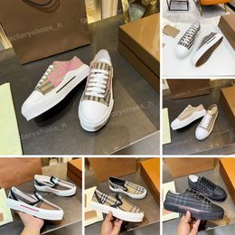 Designer Shoes Cheque Sneaker Men Trainers Platform Shoe Vintage Plaid Sneaker Low-top Canvas Shoe Printing Stripe Loafers Women Leather Loafer Size 35-45