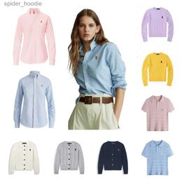 Women's Sweaters Designer Woman Round neck and V-neck Sweater Luxury ralph Classic Coat Fashion RL Small Horse Embroidery Knitwear laurens Button Knitting L230922