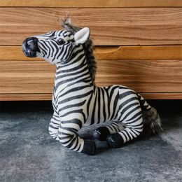 Plush Dolls Realistic Zebra Plushie Zebra Horse Plush Toys Lifelike Animals Simulation Stuffed Doll Kawai Toy For Kids 230921