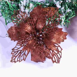 Decorative Flowers Christmas Artificial Poinsettia Tree Ornaments Floral For The