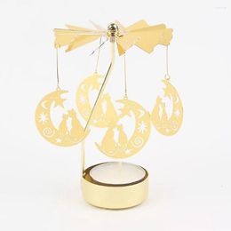 Candle Holders Gift Table Accessories Wedding Romantic Rotating Stand Home Decor Holder Tea Light