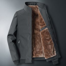 Men s Jackets Winter Fleece Warm Men Thick Casual Parkas Stand Collar Outdoors Windproof Outerwear Coats Man Plus Size 230922