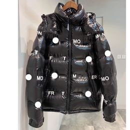 mens down Jacket Designer Mens winter coat Women's Full Body 3D Printing Removable Hat Stand Neck Puffer Jacket Couple Thickened Warm Winter Jacket Coat Top
