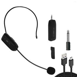 Microphones 2.4G Wireless Microphone Headset 165ft Range 1/4''&1/8'' Plug Lavalier Handheld Mic 3 In 1 For Speaker