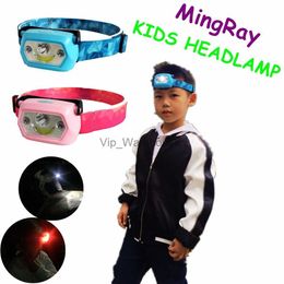 Head lamps MingRay Child Novelty Headlight USB Rechargeable LED Head Lamp for Kid Camping Student Creativ Festival Gift boy and girl HKD230922