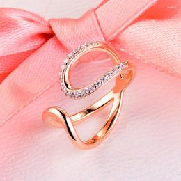 Cluster Rings 925 Sterling Silver 2023 Mother's Day Women Ring Wrapped Open Infinity For Wedding Engagemen Jewellery