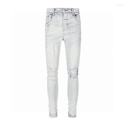 Men's Jeans Destroyed Brand Designer Mens Denim Ripped Slim Fit Hip Hop Fashion Distressed Skinny Pants Sale