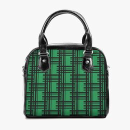 diy Shoulder Handbags custom men women Shoulder Handbags clutch bags totes lady backpack professional Classic Plaid green personalized couple gifts unique 3357