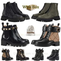 Otantik Martin Boots Kadın ayak bileği bagaj fermuar yüksek topuk deri bot dantel-up boot oxford ayakkabı vintage baskı jacquard tekstil klasik kauçuk önyükleme savaş botu kutu ile