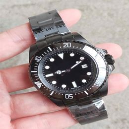 High Quality Mens Watch Deep 44MM Ceramic Bezel SEA-Dweller Automatic Mechanical Movement Men Watches Black Stainless Steel Waterp292M