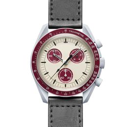 Master Designer Watch Mens and Womens Watchs Planet Quartz Core 42mm Nylon Watch Limited Edition Wristwatches Fashion Party Boyfri266g