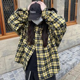 Men's Hoodies Grailz Yellow Blue Cardigan Hoodie Quality Plaid Outdoor Reversible Oversized Mens Womens Button With Tags