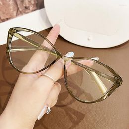 Sunglasses Black Frame Plain Face Retro Artistic Personality Myopia Glasses Cat Eye Flat Anti Blue Light